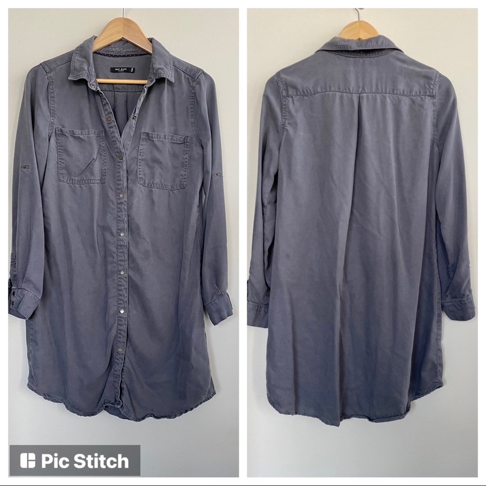 Gray Tencel Shirtdress